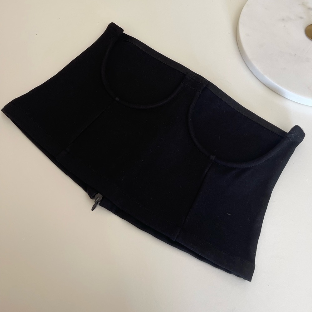 NEW Black corset with the zipper on the back - Picture 2 of 4